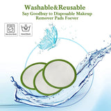 Essential 16-Piece Set Reusable Makeup Remover Pads (Bamboo + Cotton)