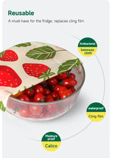 9x Natural Beeswax Wraps