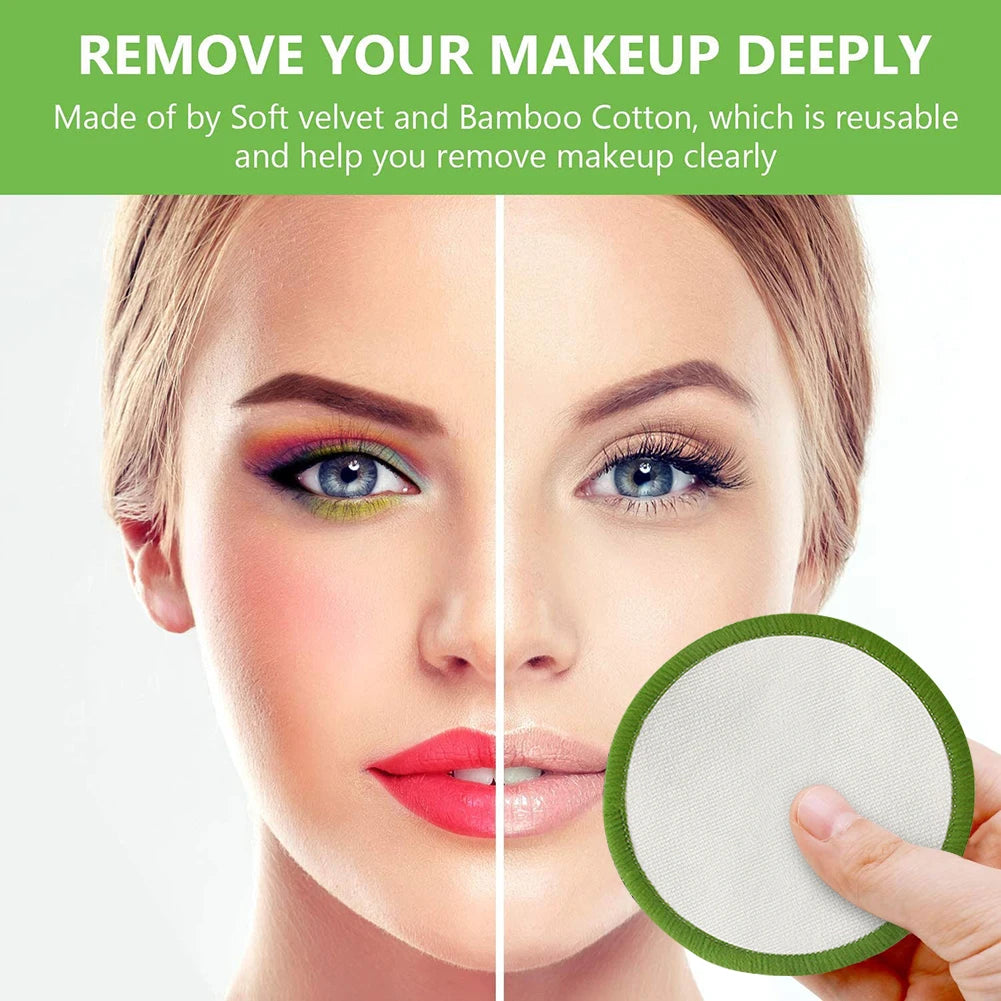 20-Pack Washable Makeup Remover Pads - Superior Absorbency & Softness