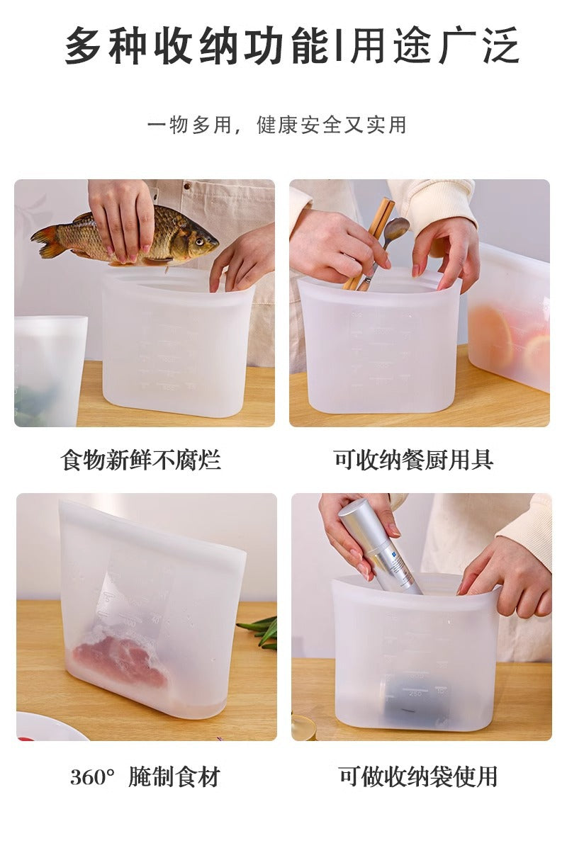 Premium Silicone Food Storage Bags - 100% BPA-Free