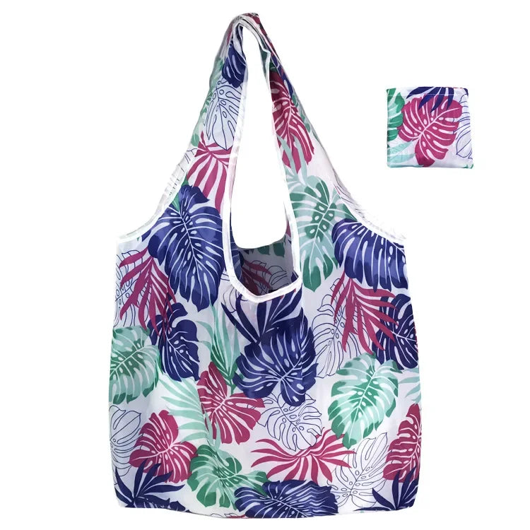 Foldable Reusable Bag (Washable Fabric) - Lightweight & Stylish