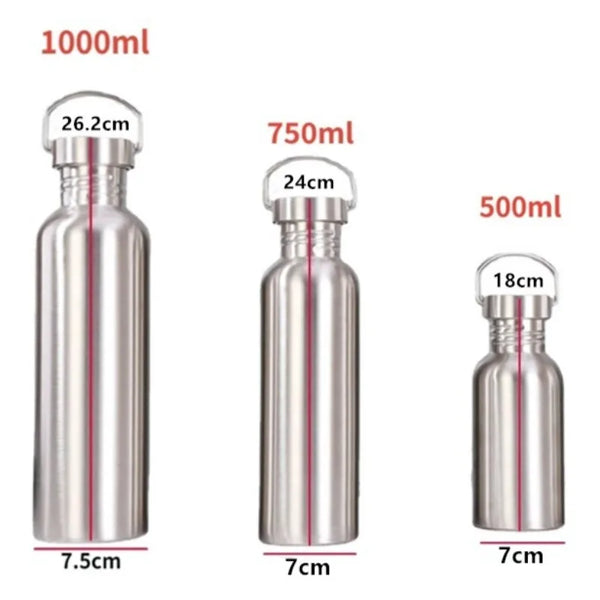 Robust Stainless-Steel Water Bottle - Lightweight & Durable