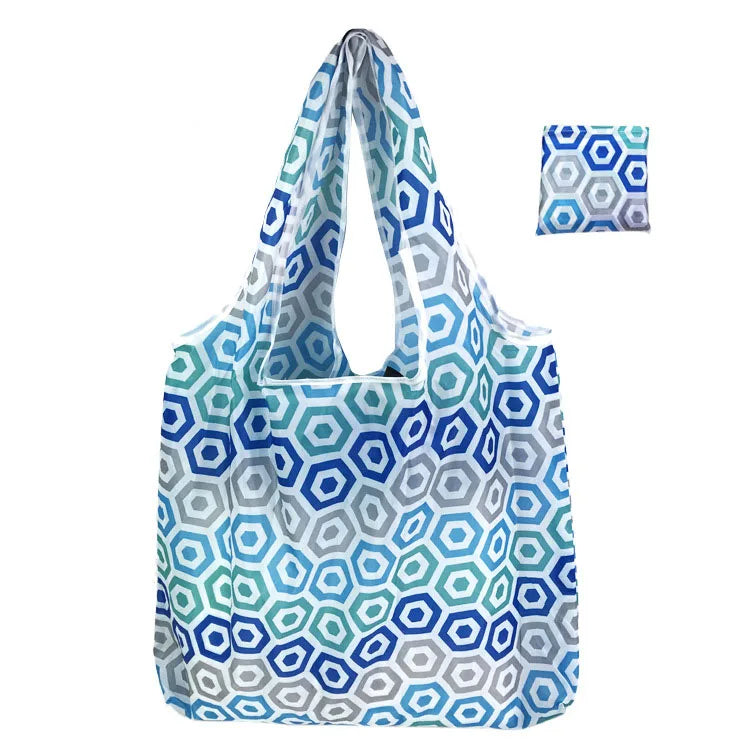 Foldable Reusable Bag (Washable Fabric) - Lightweight & Stylish
