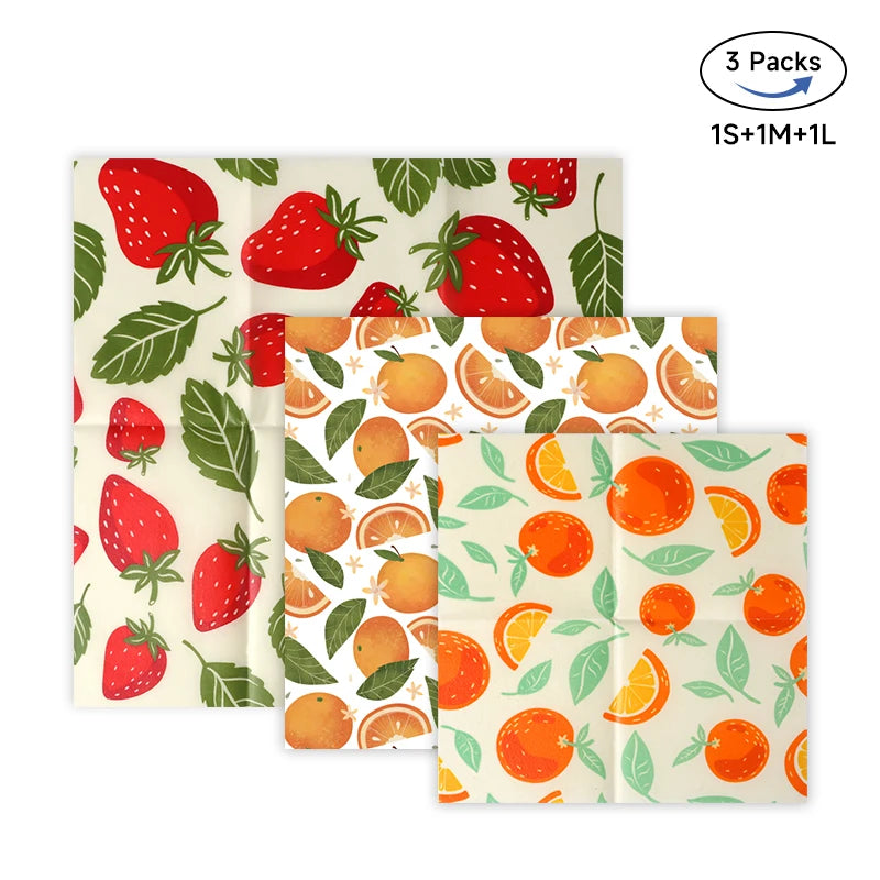 9x Natural Beeswax Wraps