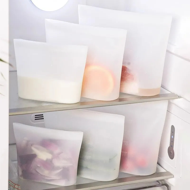 Premium Silicone Food Storage Bags - 100% BPA-Free