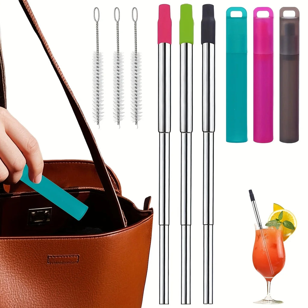 Durable Stainless-Steel Straw Set (Fully Recyclable)