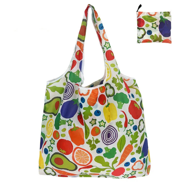 Foldable Reusable Bag (Washable Fabric) - Lightweight & Stylish