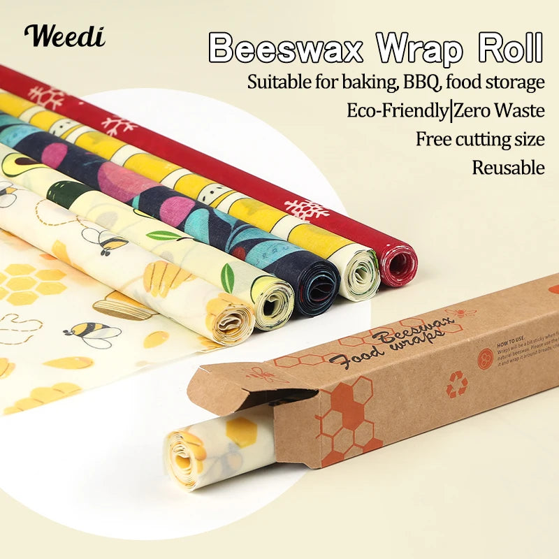 Plastic-Free & Organic - Natural Beeswax Wrap Roll - GreenBox