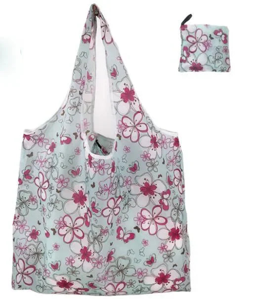 Foldable Reusable Bag (Washable Fabric) - Lightweight & Stylish