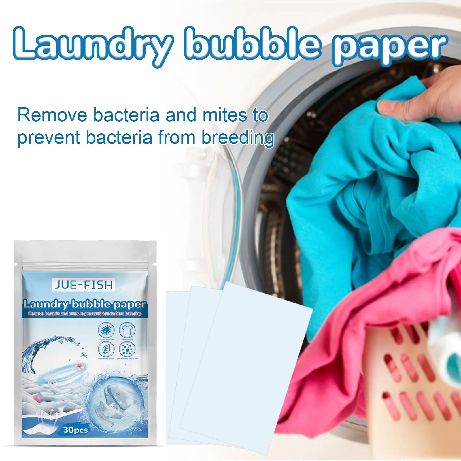 Biodegradable Eco-Conscious Plastic-Free Laundry Detergent Sheets