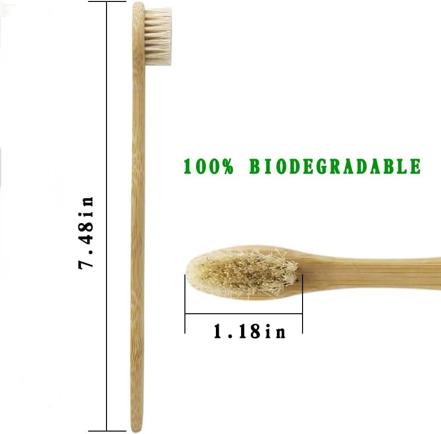 Five Natural-Bristle Toothbrushes - Sustainably Harvested - GreenBox