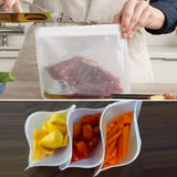 10-Piece Set - Durable Food-Grade Silicone Storage Bags (BPA-Free & Non-Toxic)