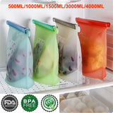 Premium Food-Grade Silicone Bags - Versatile, Dishwasher-Safe & Durable