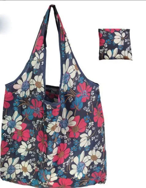 Foldable Reusable Bag (Washable Fabric) - Lightweight & Stylish