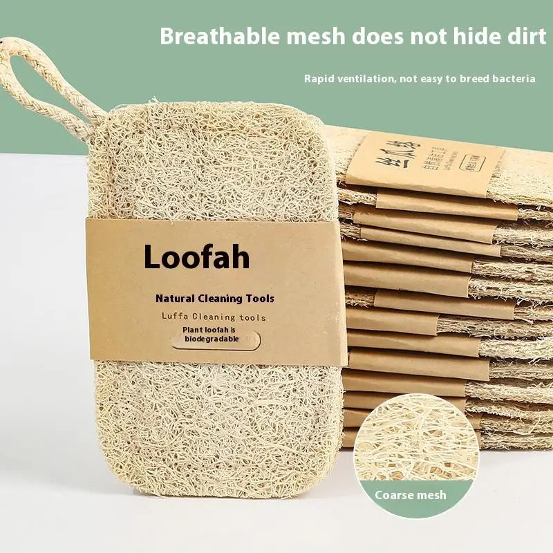 6-Piece Natural Luffa Sponge Collection - 100% Biodegradable & Plant-Based
