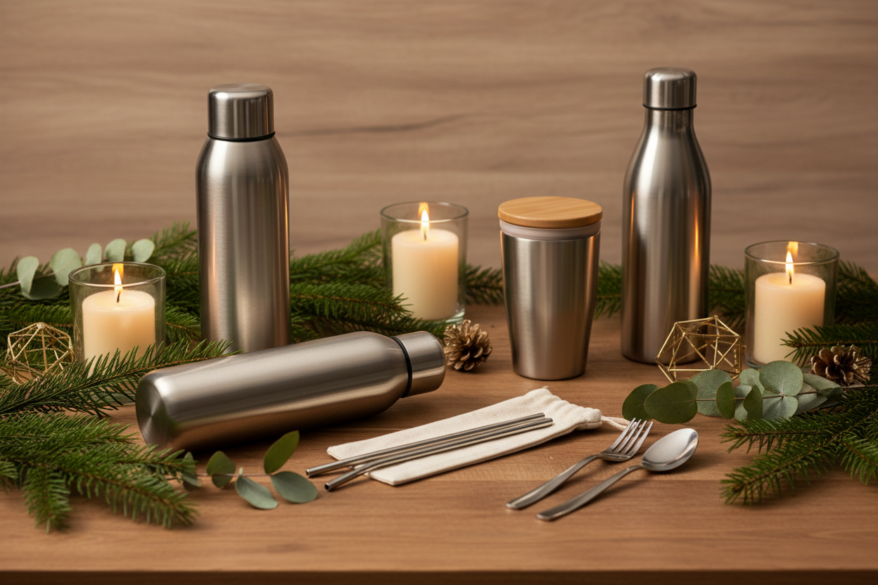 Holiday Promotional Banner - Eco-Certified Stainless Steel Collection